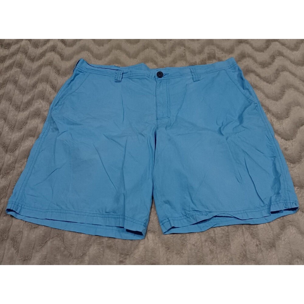 Columbia Mens Size 38 Light Blue 100% Cotton Flat Front Chino Shorts